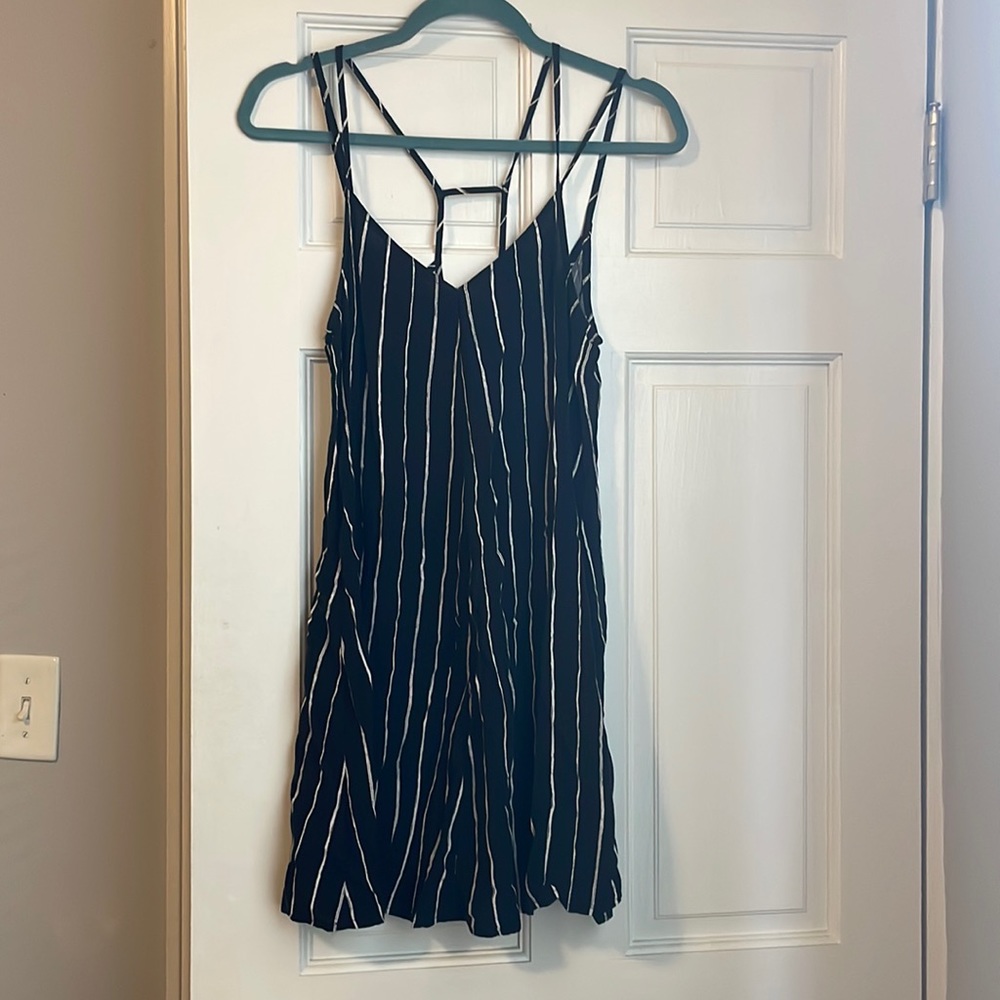 Abercrombie blue and white striped sun dress. Size small.